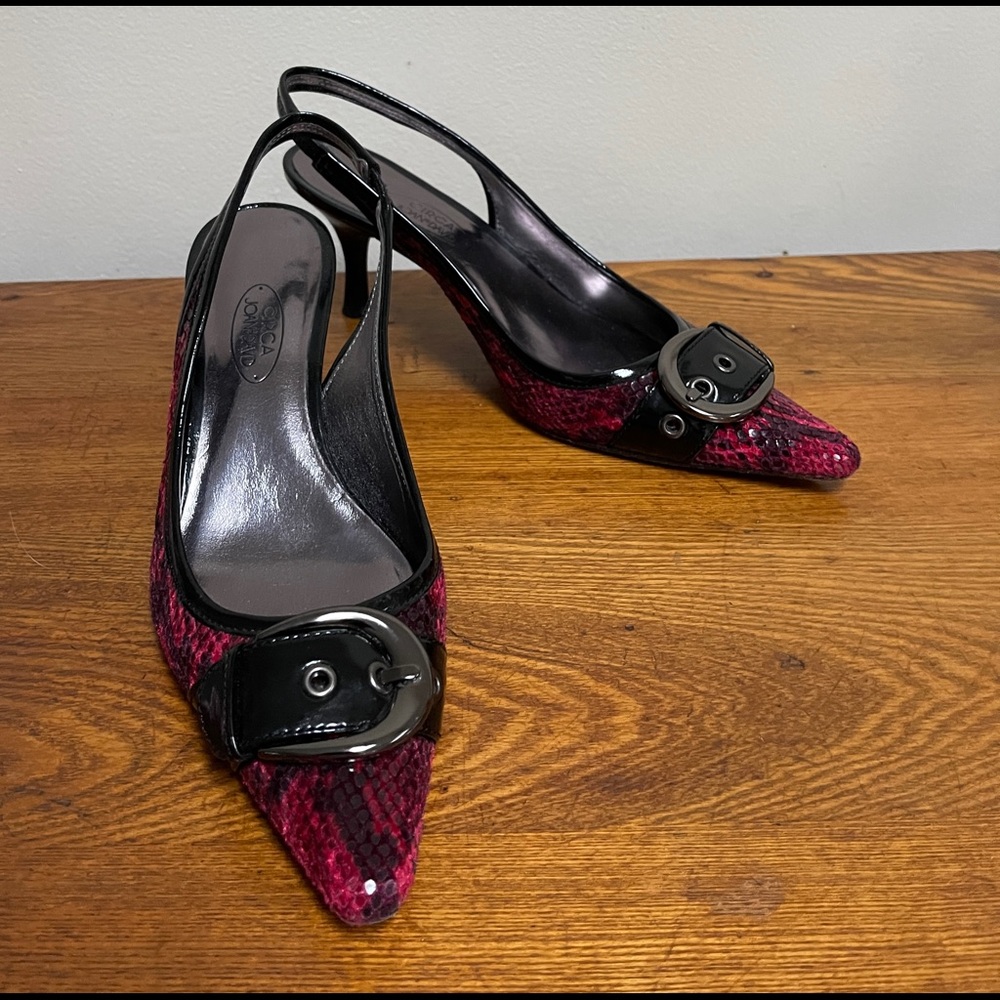 Joan & David Buckle Heels